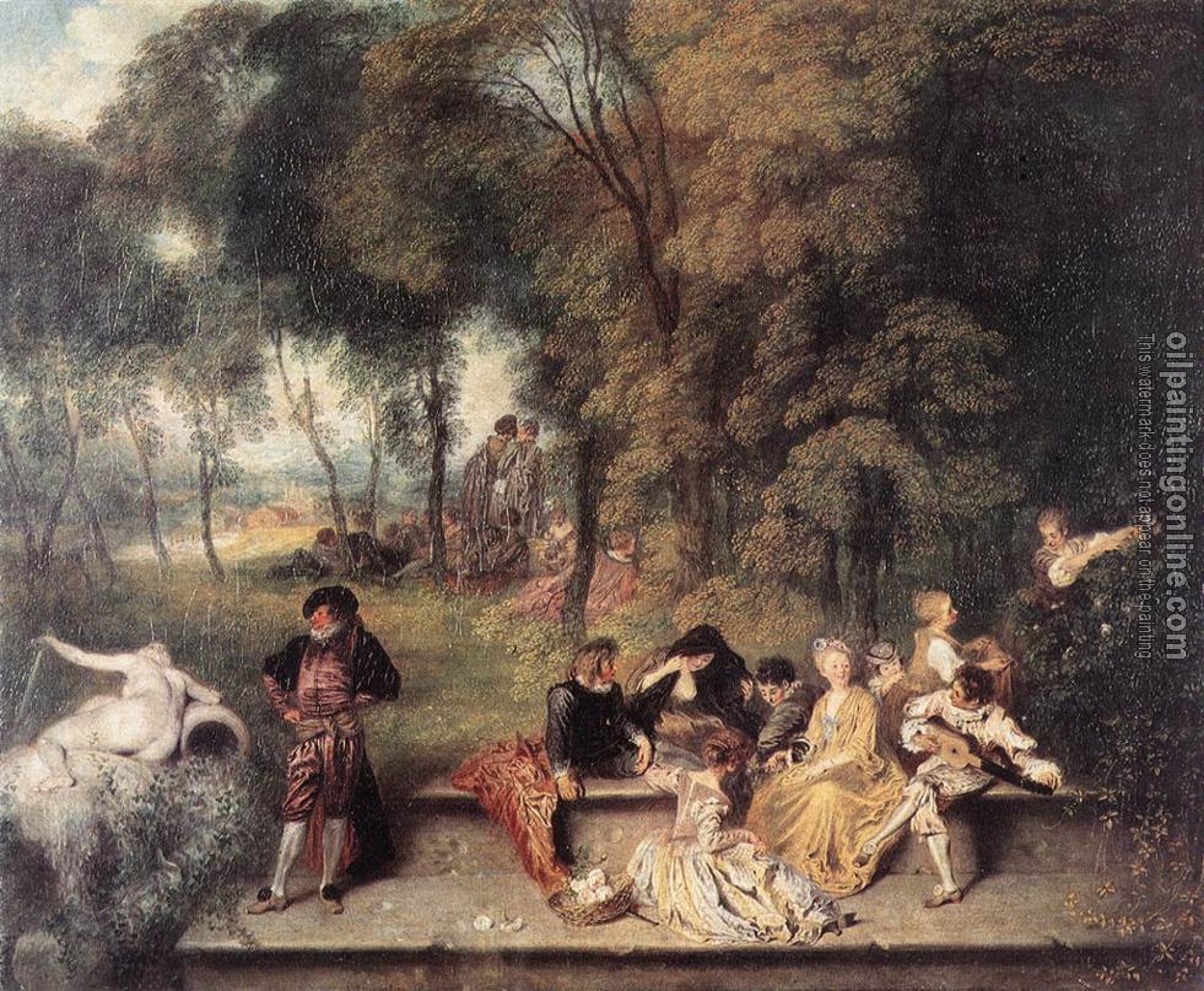 Watteau, Jean-Antoine - Merry Company in the Open Air